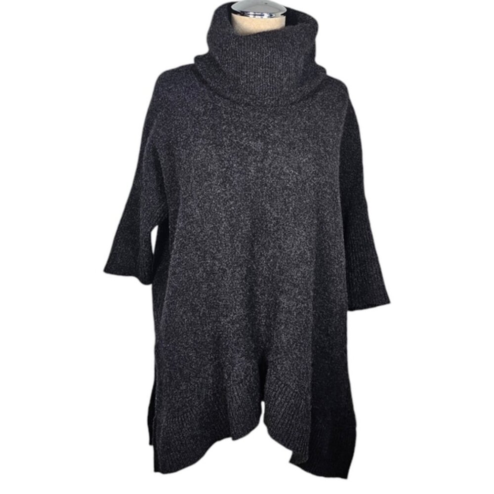 360 Sweater dark grey 100% cashmere turtle neck knit oversized sweater size XS